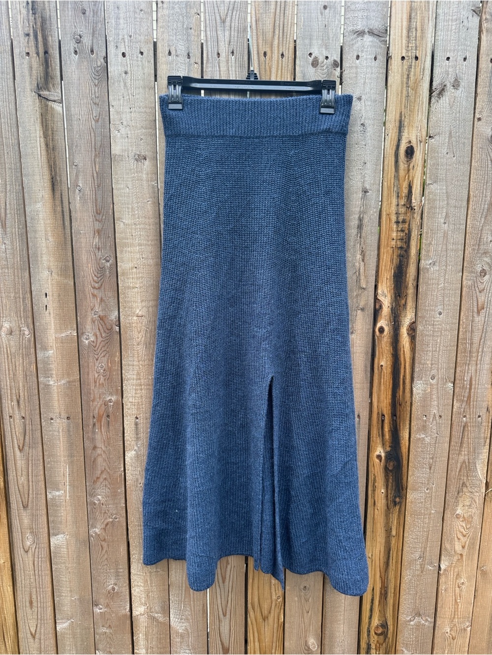 Cara Cara alpaca Knit Maxi Skirt with Front Slit